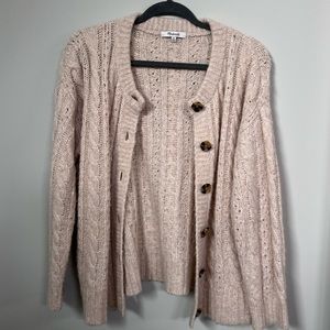 Madewell Pointelle Cable Cardigan Sweater